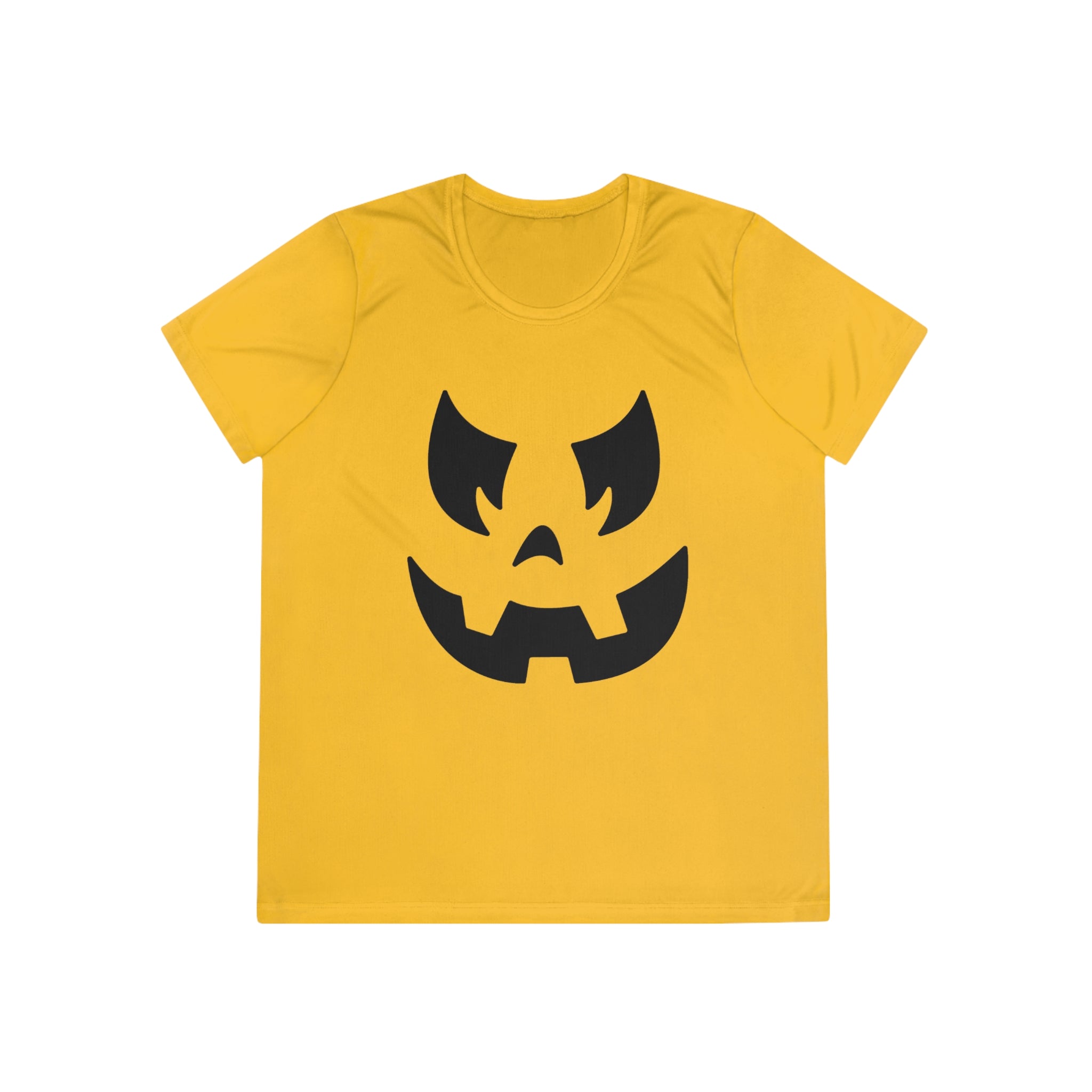 Pumpkin Face Halloween Run Shirt | Pumpkin Running Costume Tee | Halloween 5k Athletic Performance T-Shirt